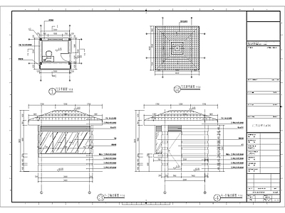 现代门卫室建筑 施工图