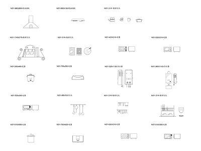 现代厨房用品 厨卫用具 图库