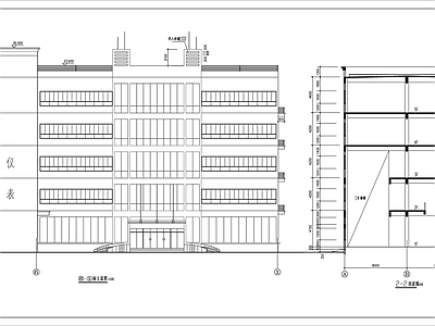 电气仪表厂房建筑 施工图 工业建筑