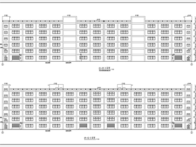 6层框架结构厂房建筑 施工图 工业建筑