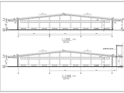 成品车间钢结构建筑 施工图 工业建筑