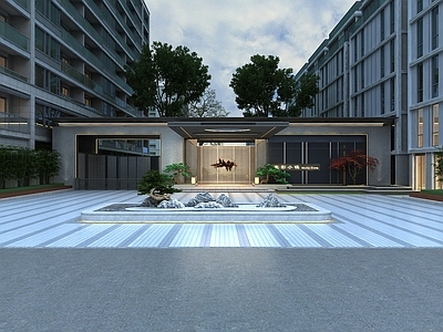 现代小区 小区入口