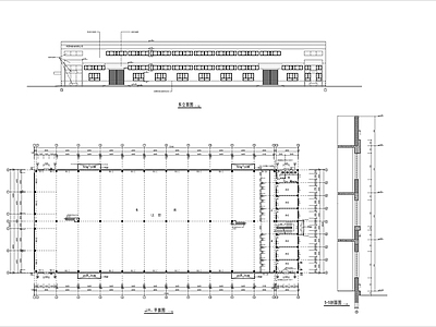 桥式起重机车间建筑 施工图 工业建筑