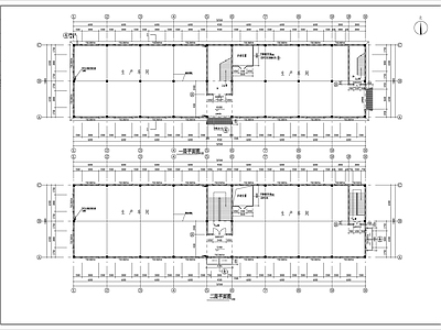 某塑料生产厂房建筑 施工图 工业建筑