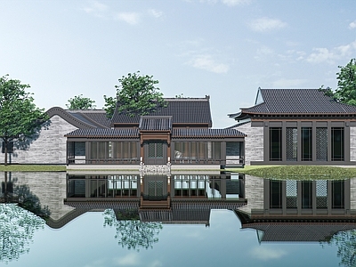 中式四合院 乡村住宅 乡村民房 农村自建房