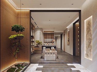 现代茶叶店前厅