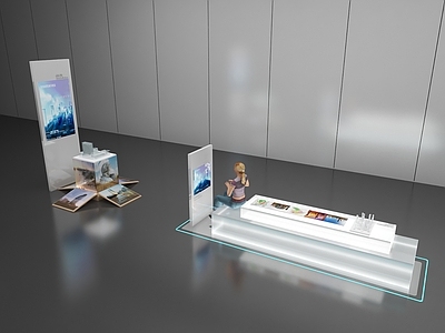 现代展馆展具 展示桌 艺术装置 展示台
