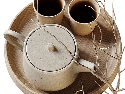 侘寂禅意茶具摆件