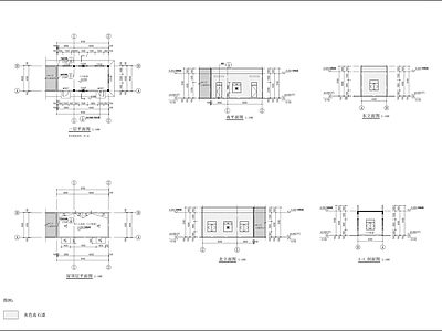 门卫室建筑 施工图