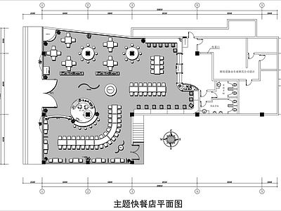400㎡自助餐厅平面布置图