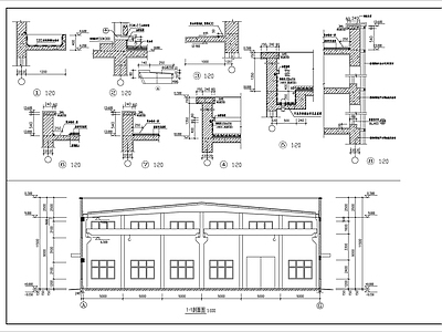 创业工厂 生产车间 建筑 施工图 工业建筑 产业园建筑