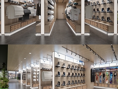 服装店 服装店 鞋店 鞋架
