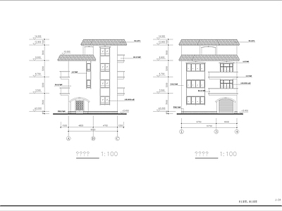 三层住宅建筑 施工图