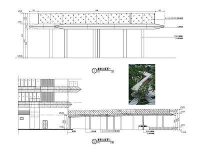 现代廊架景观 施工图