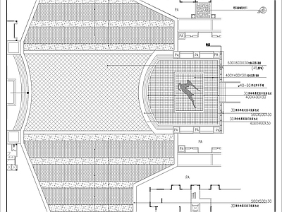 舞台区广场景观 施工图 广场