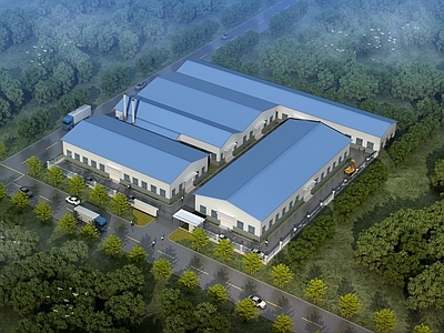 现代厂房 标准化厂区