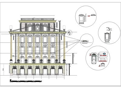 欧式建筑窗大样图 施工图