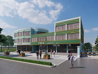 现代新疆商业多层建筑 少数民族
