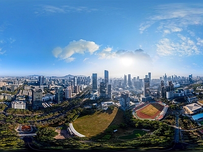 HDR生态国际城市鸟瞰全景