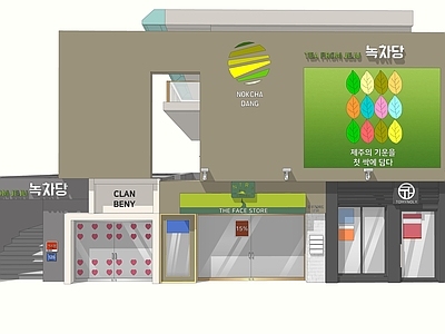 现代商业多层 商业店