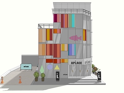 现代商业多层 商业门店