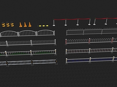市政道路栏杆 马路栏杆 速带 路障 雪糕桶