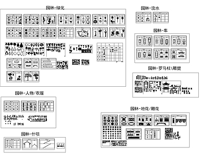园林大全 施工图 居住区景观