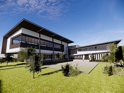 现代风格展览馆建筑 活动中心 接待中心 体育场馆