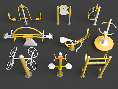 户外健身器械组合  椭圆仪 牵引器 跷跷板 健身器材