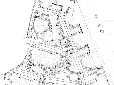 海南住宅绿地 施工图 居住区景观