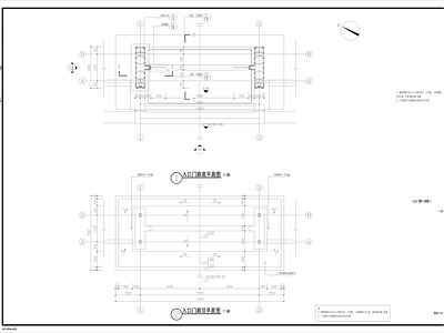 现代示范区入口门廊详图设计 施工图