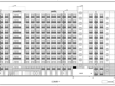 十二层现代风格框架结构宿舍楼建筑 施工图