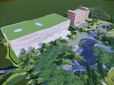 现代展览馆建筑 文教