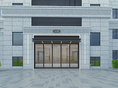 新中式建筑入户门