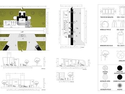 自行车停车场图纸 施工图 户外