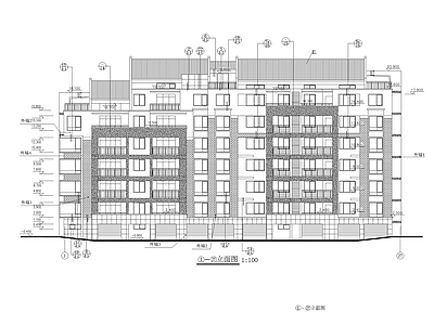 6层住宅区建筑 施工图