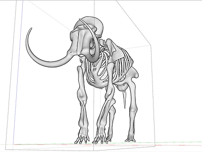 动物猛犸象骨架