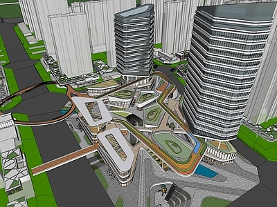 现代商场建筑 商业综合体