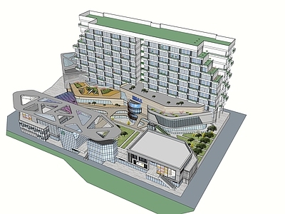 现代商场建筑 办公商业楼