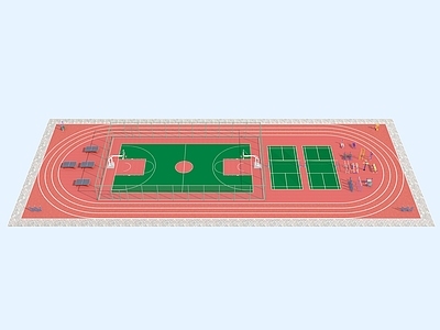 现代户外篮球场