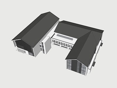 新中式展览馆建筑