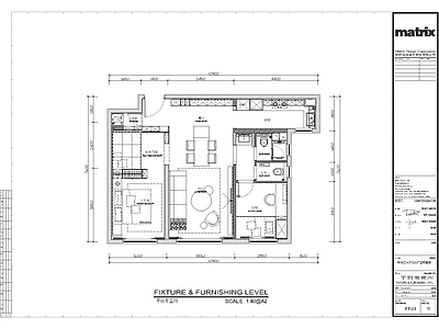 呼和浩特某样板室内 施工图 平层