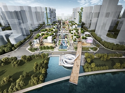 现代商业多层 城市CBD