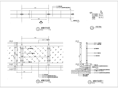 玻璃栏杆 施工图