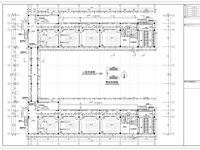 经典学院风格中学教学楼建筑 施工图