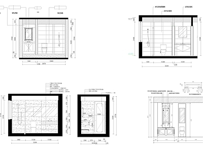 卫生间立面图 施工图