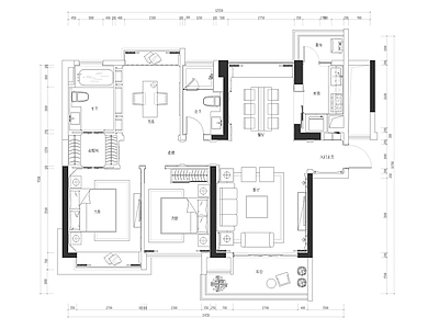 奢华风样板 施工图 平层