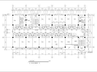 4层临街宾馆建筑 施工图