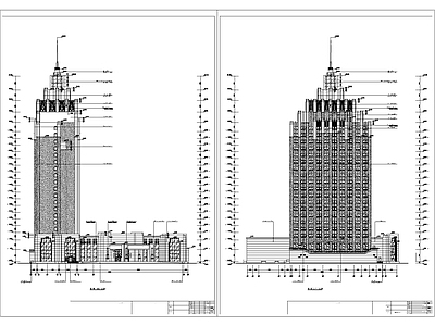21层大酒店外立面 施工图