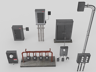 电表箱 煤气表 电源盒 电表 仪表 变压器 工业设备